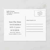 Cartes postales de mariage à personnaliser Blush R (Dos)