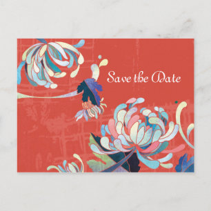 Cartes postales de mariage Chrysanthème à date de