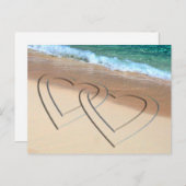 Cartes Postales de Mariage Coeurs Save The Date Pl (Devant / Derrière)