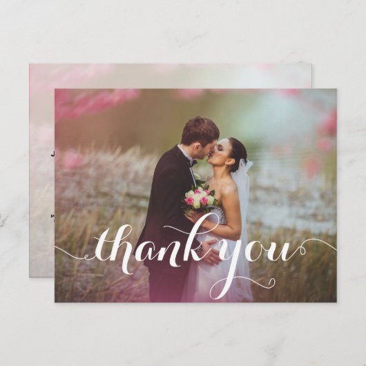 CARTES POSTALES DE MARIAGE DE SCRIPT DE CALLIGRAPH (Devant / Derrière)