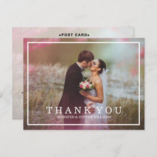 CARTES POSTALES DE MARIAGE DE SCRIPT DE CALLIGRAPH (Devant / Derrière)