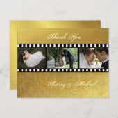 Cartes postales de mariage de ton or baroque (Devant / Derrière)