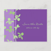 Cartes postales de mariage Fleurs de Lime Violette (Dos)