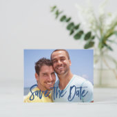 Cartes postales de mariage gay pour annoncer la da (Debout devant)