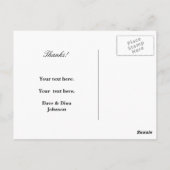 Cartes postales de mariage Merci avec des fleurs d (Dos)