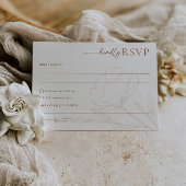 Cartes postales de mariage minimaliste RSVP