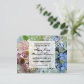 Cartes postales de mariage modernes florales "Save (Debout devant)