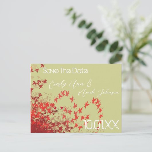 Cartes postales de mariage pour sauvegarder la dat (Debout devant)