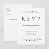 Cartes postales de mariage rsvp (Devant / Derrière)