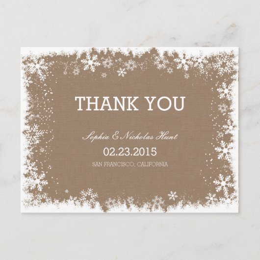 Cartes postales de Mariage Russe Snowflakes (Devant)