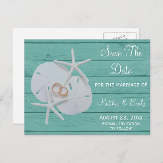 Cartes postales de mariage "Save the Date" pour un (Devant / Derrière)