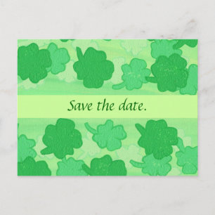Cartes postales de mariage Shamrocks verts Enregis