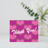 Cartes postales de Merci avec empreinte cardiaque (Debout devant)