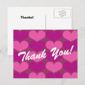 Cartes postales de Merci avec empreinte cardiaque (Devant / Derrière)