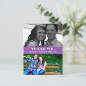 Cartes postales de Merci double violet (Debout devant)