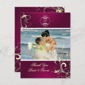 Cartes postales de Merci mariage, (Devant / Derrière)