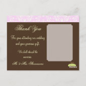 Cartes postales de Merci mariage, (Dos)