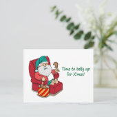 Cartes postales de Noël amusantes : Père Noël se l (Debout devant)