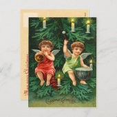 Cartes postales de Noël Arbre (Devant / Derrière)