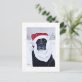 Cartes postales de Noël Black Labrador (Debout devant)