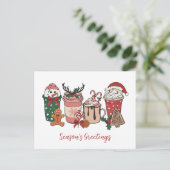 Cartes postales de Noël Café Cookies (Debout devant)