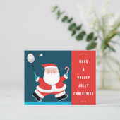 Cartes postales de Noël de Badminton amusant (Debout devant)