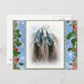 Cartes postales de Noël de la Sainte Vierge Marie (Devant / Derrière)