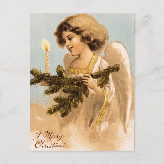 Cartes postales de Noël de l'Ange victorien (Devant)