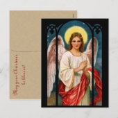 Cartes postales de Noël de l'Ange victorien (Devant / Derrière)