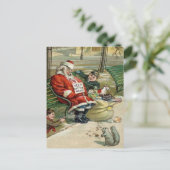 Cartes postales de Noël de Père Noël (Debout devant)