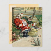 Cartes postales de Noël de Père Noël (Devant / Derrière)