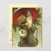 Cartes postales de Noël de Père Noël d'Allemand (Devant / Derrière)
