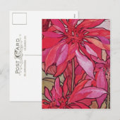 Cartes postales de Noël de poinsettias d'Alphonse (Devant / Derrière)