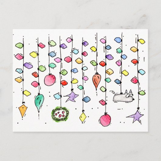 Cartes postales de Noël Doodle (Devant)