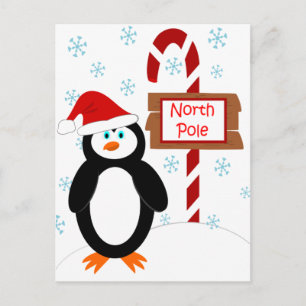 Cartes postales de Noël du Pôle Nord père Noël Pen