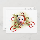 Cartes postales de Noël Hamster (Devant / Derrière)