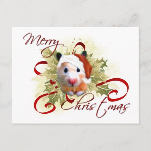 Cartes postales de Noël Hamster (Devant)