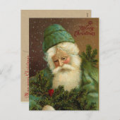 Cartes postales de Noël Père Noël (Devant / Derrière)