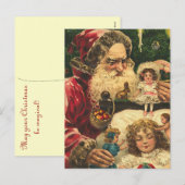 Cartes postales de Noël Père Noël (Devant / Derrière)