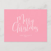 Cartes postales de Noël Pink personnalisables (Devant)