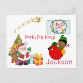 Cartes postales de Noël Pôle Nord Père Noël Elf (Devant)