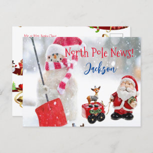 Cartes postales de Noël Pôle Nord Snowman