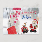 Cartes postales de Noël Pôle Nord Snowman (Devant)