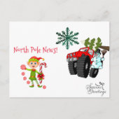 Cartes postales de Noël Pôle Nord Snowman Elf (Devant)