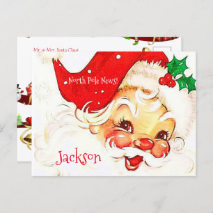 Cartes postales de Noël Pôle Nord Vintage Père Noë