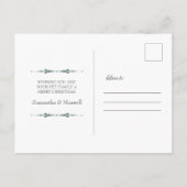 Cartes postales de Noël pour animaux verts (Dos)