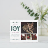 Cartes postales de Noël pour animaux verts (Debout devant)