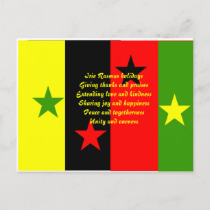 cartes postales de noël rasta-irie rasmas