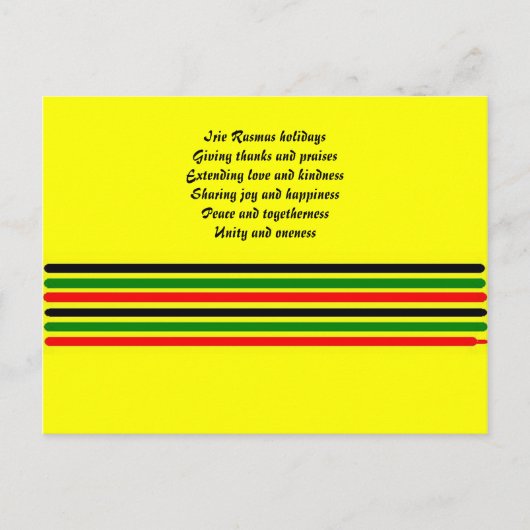 cartes postales de noël rasta-irie rasmas (Devant)