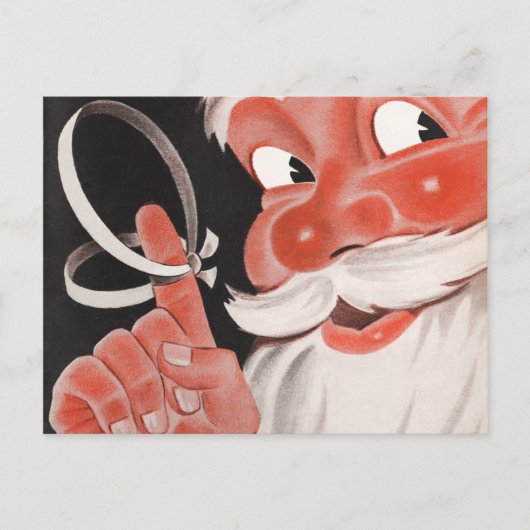 Cartes postales de Noël Retro Père Noël (Devant)